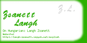 zsanett langh business card